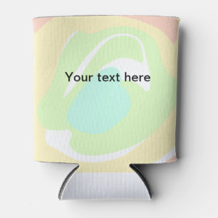 Simple minimal green watercolor glitter add text t can cooler