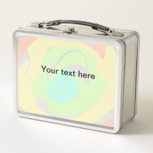 Simple minimal green watercolor glitter add text t metal lunch box