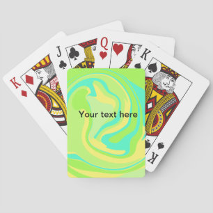 Simple minimal green watercolor glitter add text t playing cards