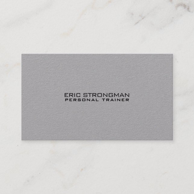 Simple minimal grey kraft style business card (Front)