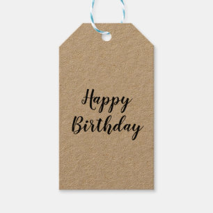simple minimal happy birth day gift tags