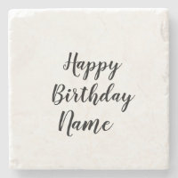 simple minimal happy birthday add your name