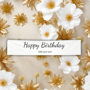 simple minimal happy birthday add your text name b banner