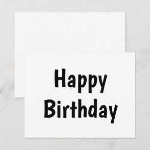 simple minimal happy birthday calligraphy card