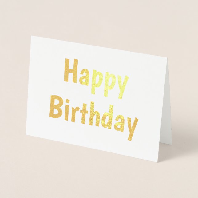 simple minimal happy birthday calligraphy card (Front)