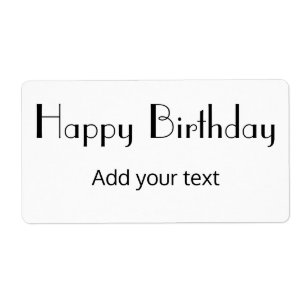 simple minimal happy birthday calligraphy texture