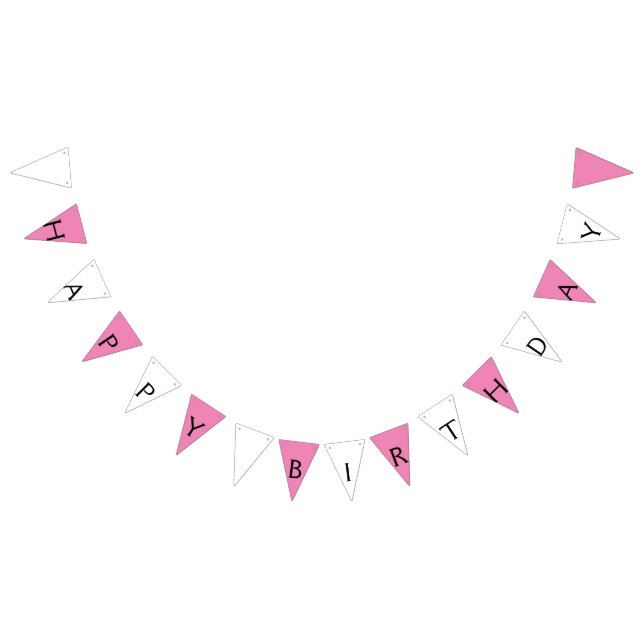 simple minimal happy birthday CUSTOM Bunting Flags (All)