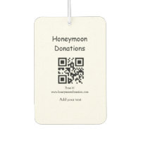 Simple minimal honeymoon donations wedding q r cod
