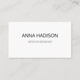 simple minimal interior designer modern logo business card