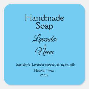 simple minimal lavender soap small business logo c square sticker