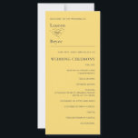 Simple Minimal Lemon Drop Yellow Wedding Program<br><div class="desc">A simple wedding program in a happy cheerful lemon drop yellow colour presents your wedding order of ceremony and wedding party names in classic style. The overall design has a clean look that is easy for your guests to read. An elegant understated type face pairing presents your text clearly and...</div>