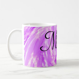 simple minimal light pastel pink add your name th coffee mug