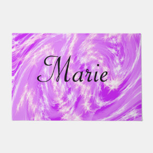 simple minimal light pastel pink add your name th doormat