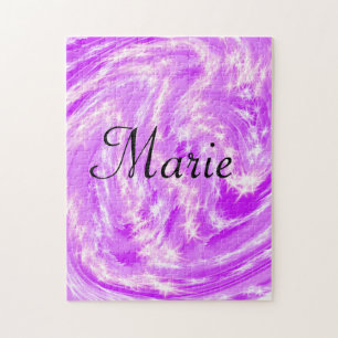 simple minimal light pastel pink add your name th jigsaw puzzle