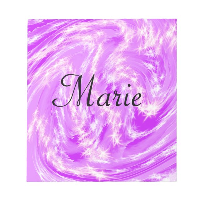 simple minimal light pastel pink add your name  th notepad (Front)