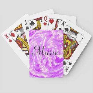 simple minimal light pastel pink add your name th playing cards