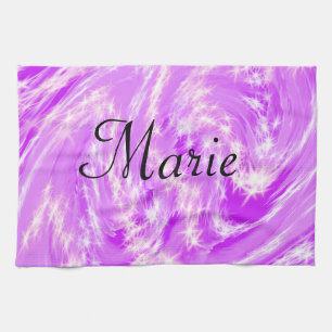 simple minimal light pastel pink add your name th tea towel