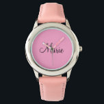 simple minimal light pink add your name girly  watch<br><div class="desc">beautiful design</div>