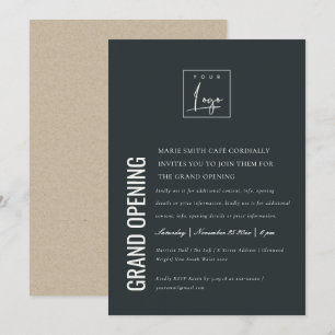Simple Minimal Logo Business Grand Opening Invite