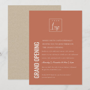 Simple Minimal Logo Business Grand Opening Invite