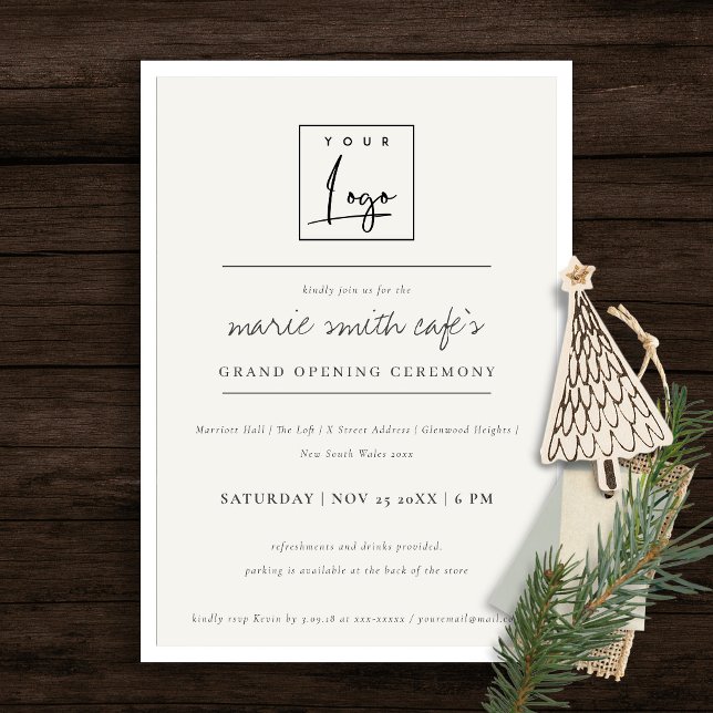 Simple Minimal Logo Business Grand Opening Invite (Creator Uploaded)