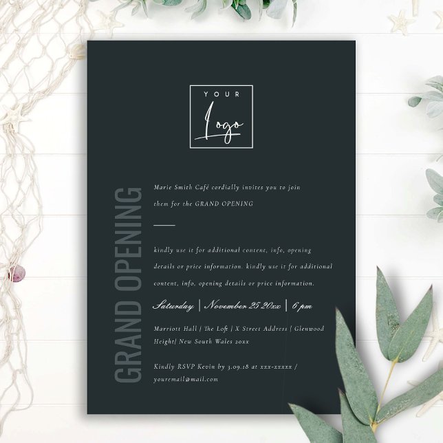 Simple Minimal Logo Business Grand Opening Invite (Creator Uploaded)