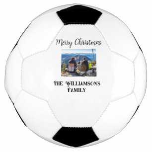 simple minimal merry Christmas add family name tex Football