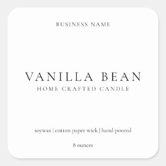 Simple Minimal Modern Candle Product Label