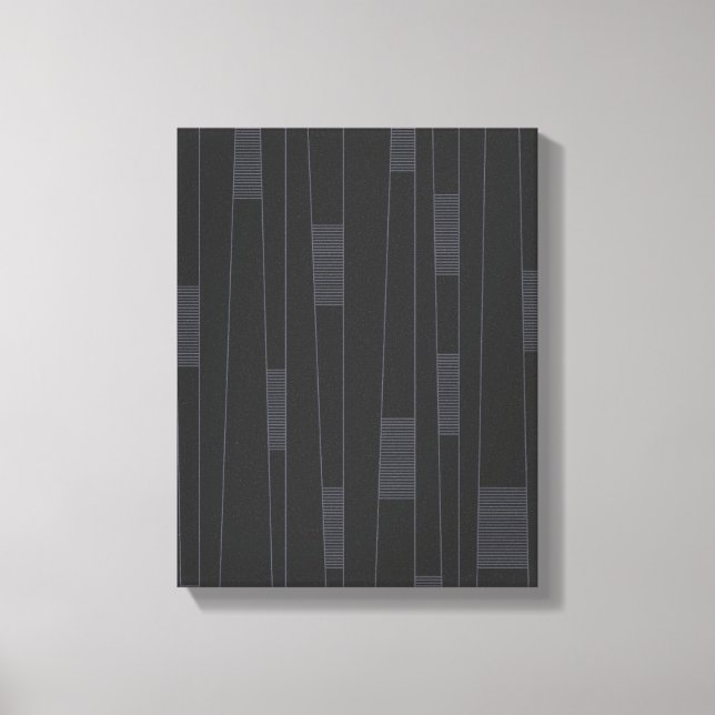 Simple, minimal, modern line graphic pattern canvas print (Front)