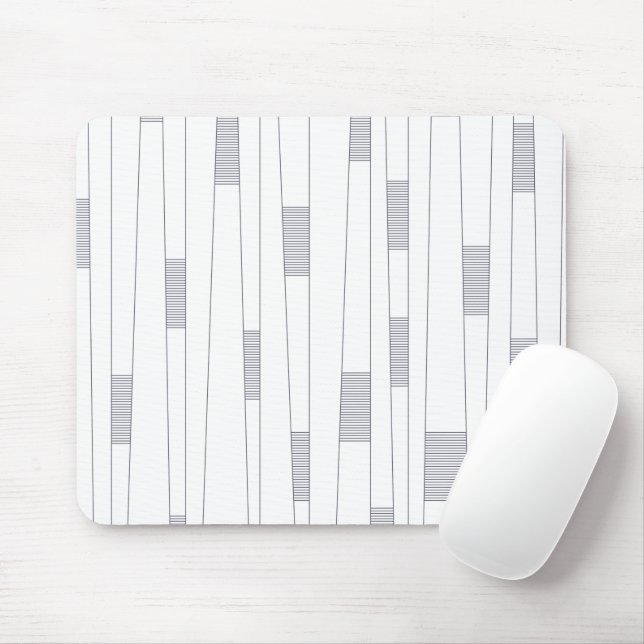 Simple, minimal, modern line graphic pattern mouse mat (With Mouse)
