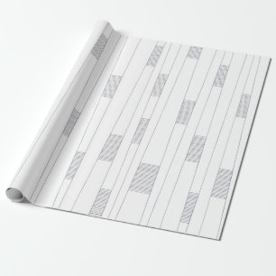 Simple, minimal, modern line graphic pattern wrapping paper