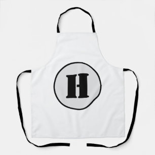 SIMPLE MINIMAL MODERN MONOGRAM ELEGANT STYLE CHIC  APRON