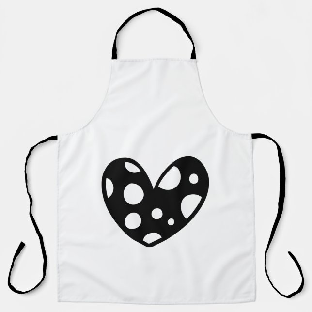 SIMPLE MINIMAL MODERN MONOGRAM ELEGANT STYLE CHIC  APRON (Front)