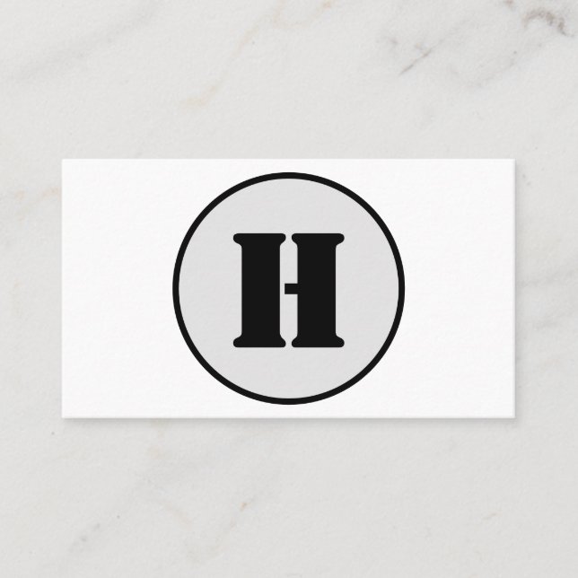SIMPLE MINIMAL MODERN MONOGRAM ELEGANT STYLE CHIC  BUSINESS CARD (Front)