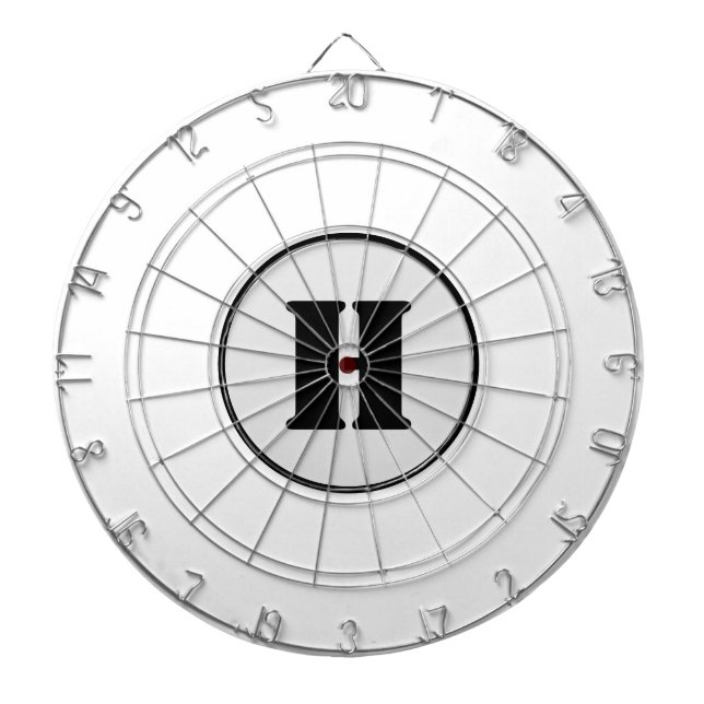 SIMPLE MINIMAL MODERN MONOGRAM ELEGANT STYLE CHIC  DARTBOARD (Front)