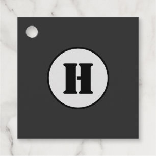 SIMPLE MINIMAL MODERN MONOGRAM ELEGANT STYLE CHIC FAVOUR TAGS