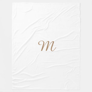 SIMPLE MINIMAL MODERN MONOGRAM ELEGANT STYLE CHIC FLEECE BLANKET