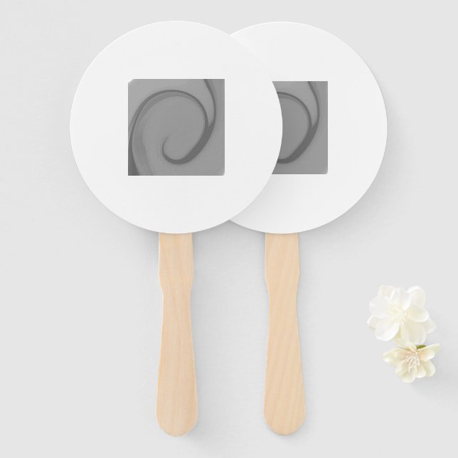 SIMPLE MINIMAL MODERN MONOGRAM ELEGANT STYLE CHIC  HAND FAN (Front and Back)