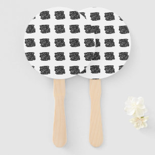 SIMPLE MINIMAL MODERN MONOGRAM ELEGANT STYLE CHIC HAND FAN