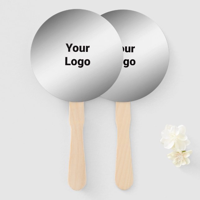 SIMPLE MINIMAL MODERN MONOGRAM ELEGANT STYLE CHIC  HAND FAN (Front and Back)