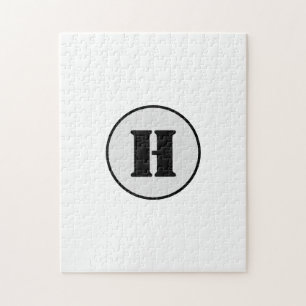 SIMPLE MINIMAL MODERN MONOGRAM ELEGANT STYLE CHIC JIGSAW PUZZLE