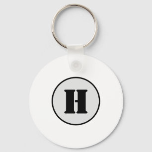 SIMPLE MINIMAL MODERN MONOGRAM ELEGANT STYLE CHIC KEY RING