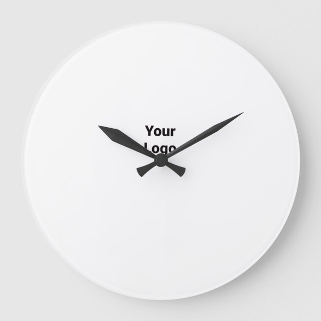 SIMPLE MINIMAL MODERN MONOGRAM ELEGANT STYLE CHIC  LARGE CLOCK (Front)