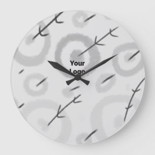 SIMPLE MINIMAL MODERN MONOGRAM ELEGANT STYLE CHIC  LARGE CLOCK