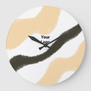 SIMPLE MINIMAL MODERN MONOGRAM ELEGANT STYLE CHIC LARGE CLOCK