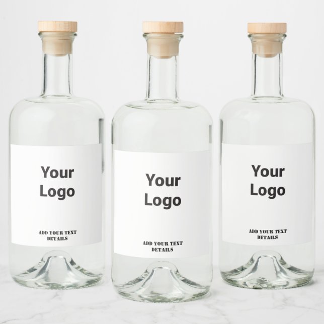 SIMPLE MINIMAL MODERN MONOGRAM ELEGANT STYLE CHIC  LIQUOR BOTTLE LABEL (Bottles)