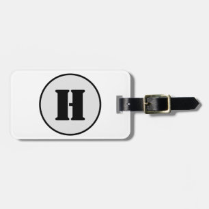 SIMPLE MINIMAL MODERN MONOGRAM ELEGANT STYLE CHIC LUGGAGE TAG