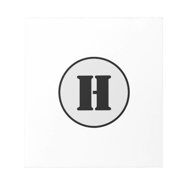 SIMPLE MINIMAL MODERN MONOGRAM ELEGANT STYLE CHIC  NOTEPAD (Front)