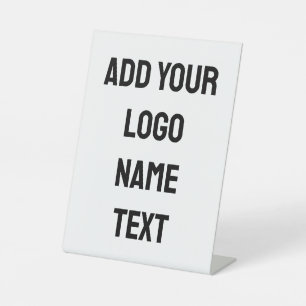 SIMPLE MINIMAL MODERN MONOGRAM ELEGANT STYLE CHIC  PEDESTAL SIGN