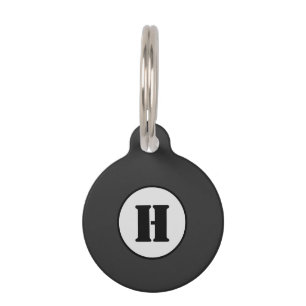 SIMPLE MINIMAL MODERN MONOGRAM ELEGANT STYLE CHIC PET TAG